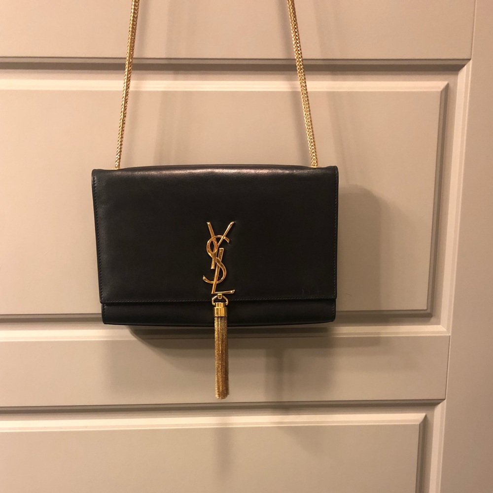 Black YSL Medium Kate With Tassel